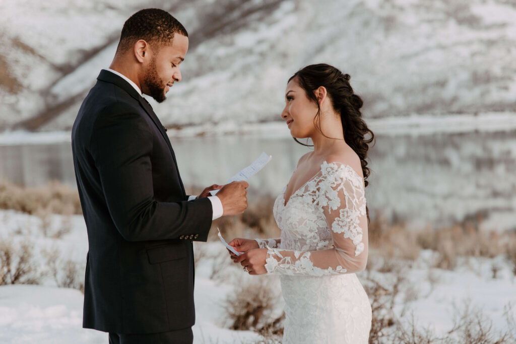 utah winter elopement