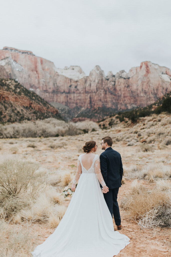 Intimate Zion Elopement at Nature Center North Lawn