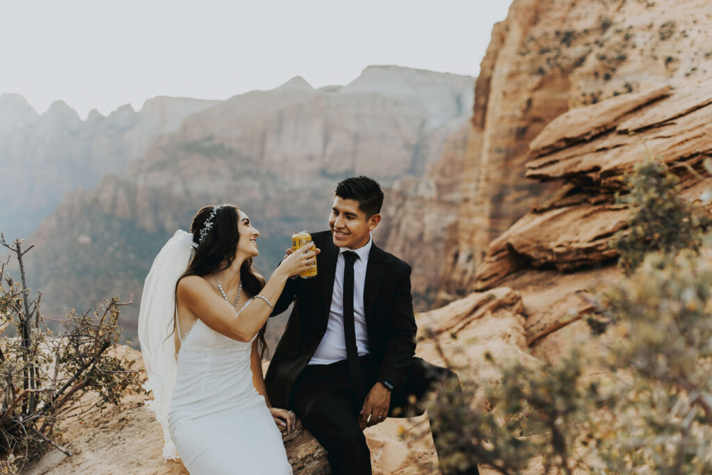Zion National Park Elopement at Canyon Overlook