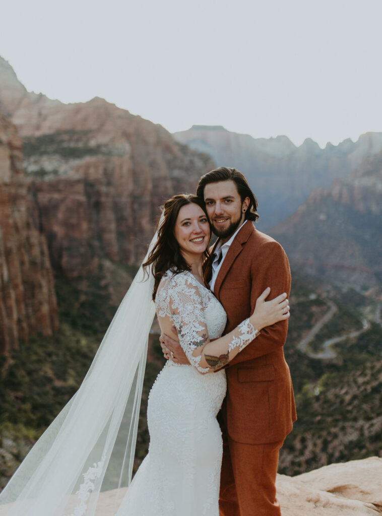 Stunning Zion Elopement at Canyon Overlook