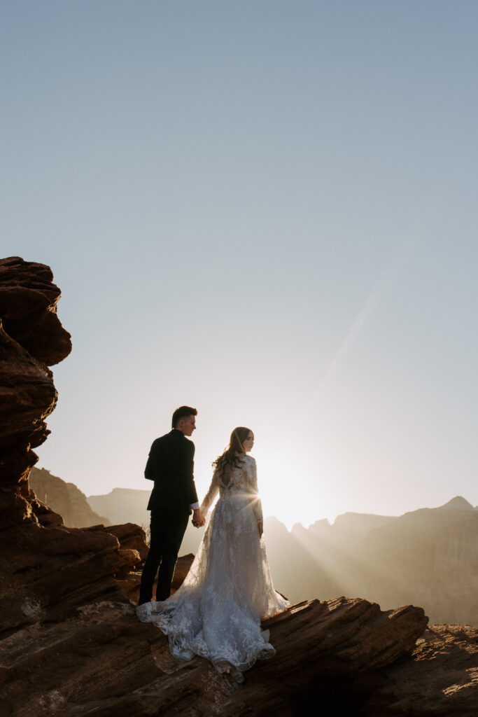 outdoor elopement in zion national park