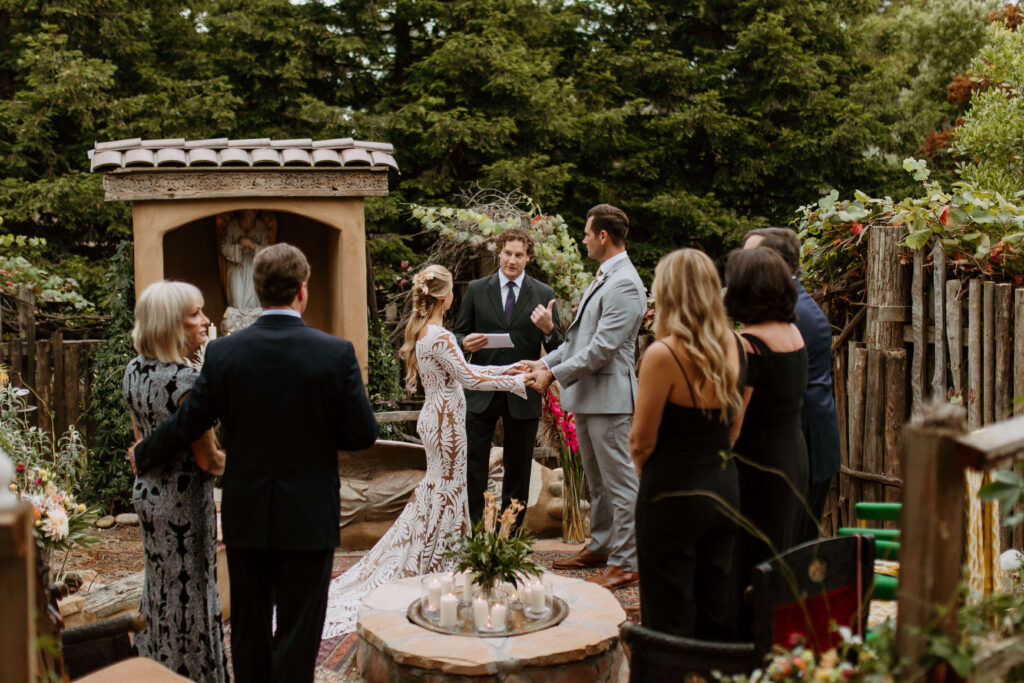 micro wedding ceremony in monterey, california