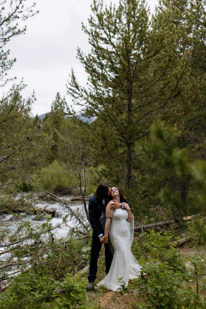 private elopement day in the forest