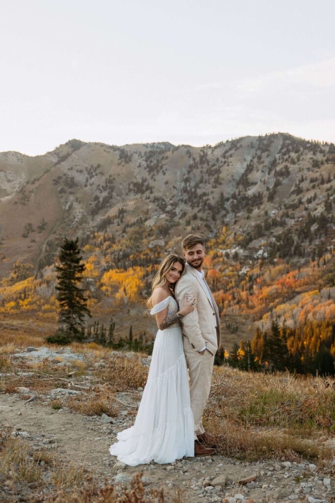 fall mountain elopement in utah