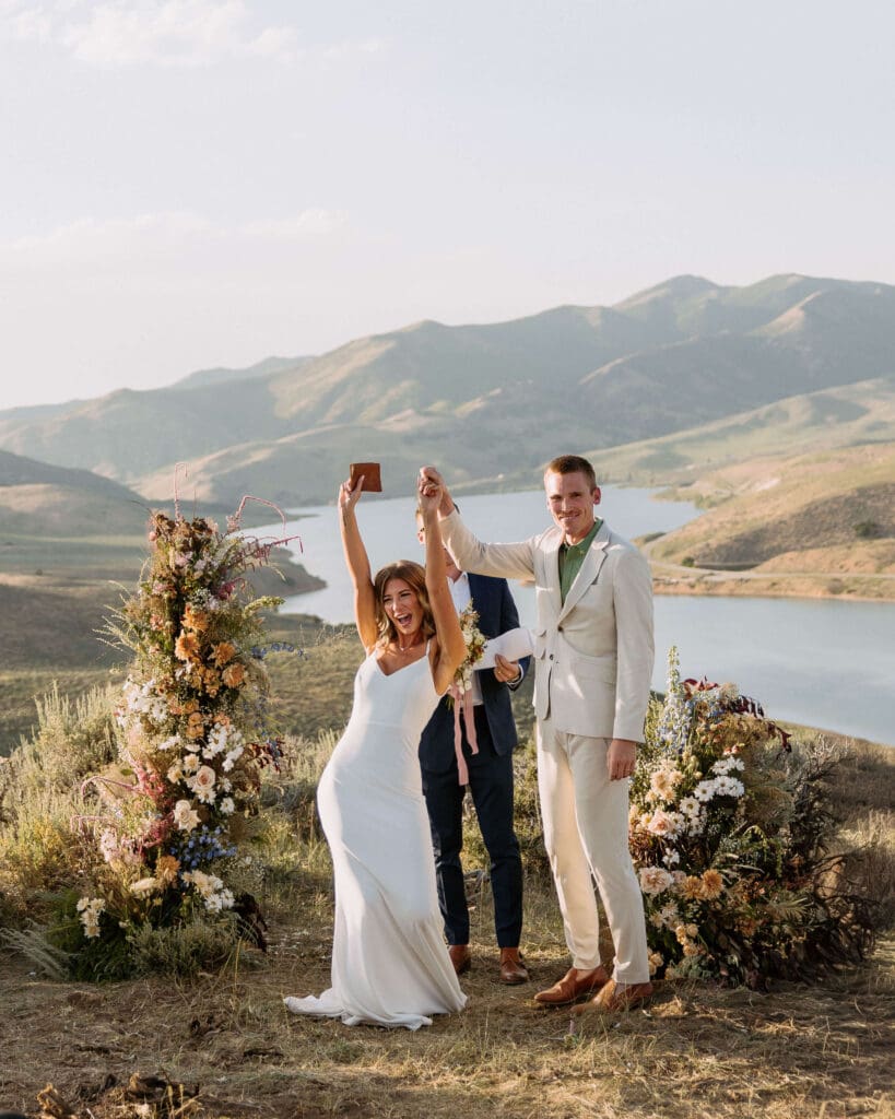 mountain micro wedding at east canyon resort in utah