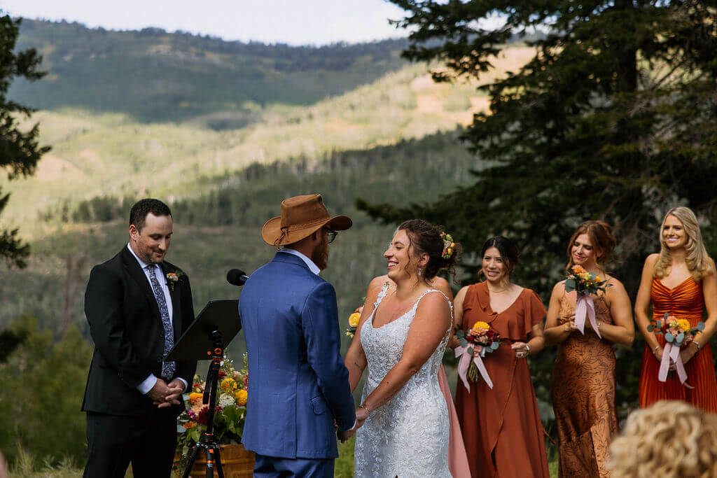 mountain wedding ceremony