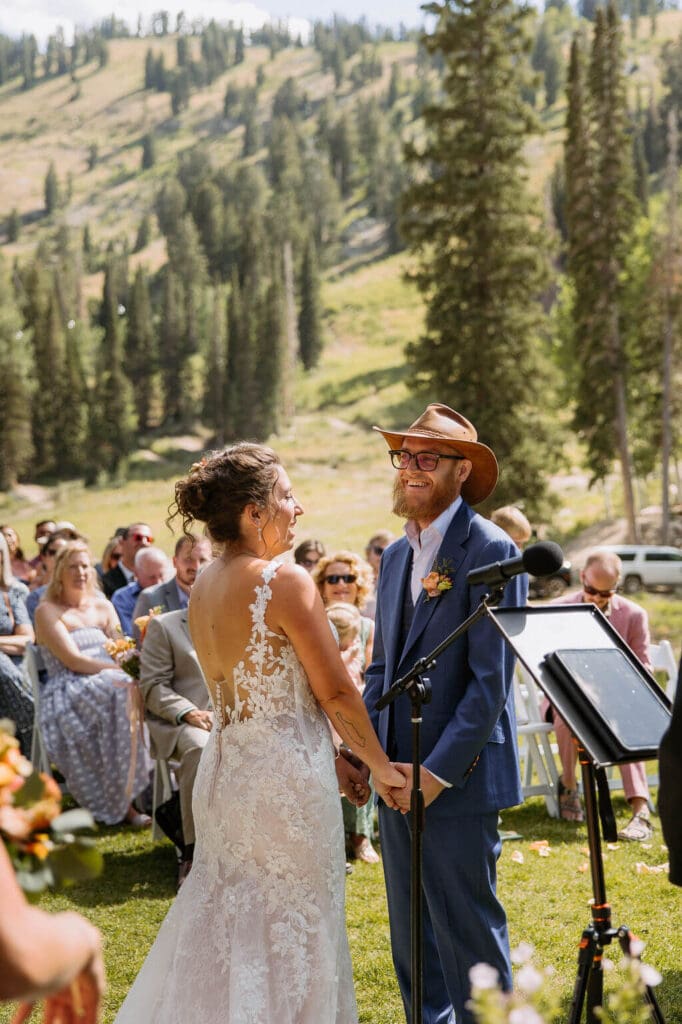 wedding ceremony at solitude mountain resort