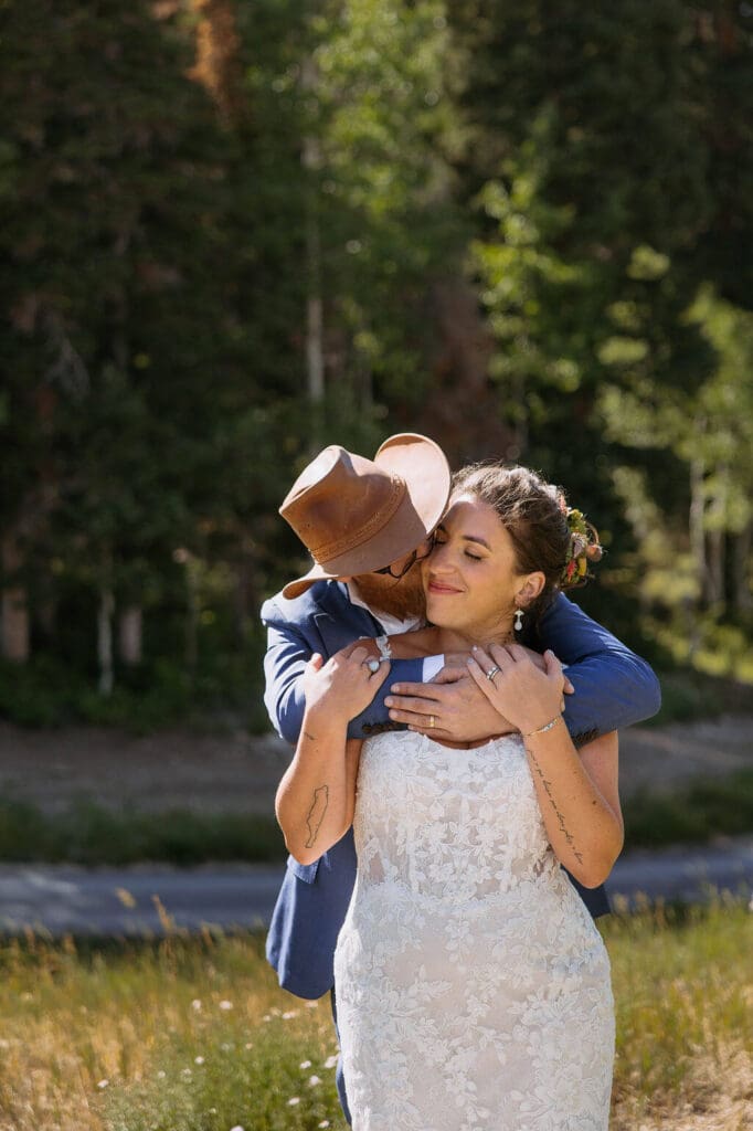 bride and groom at solitude mountain resort