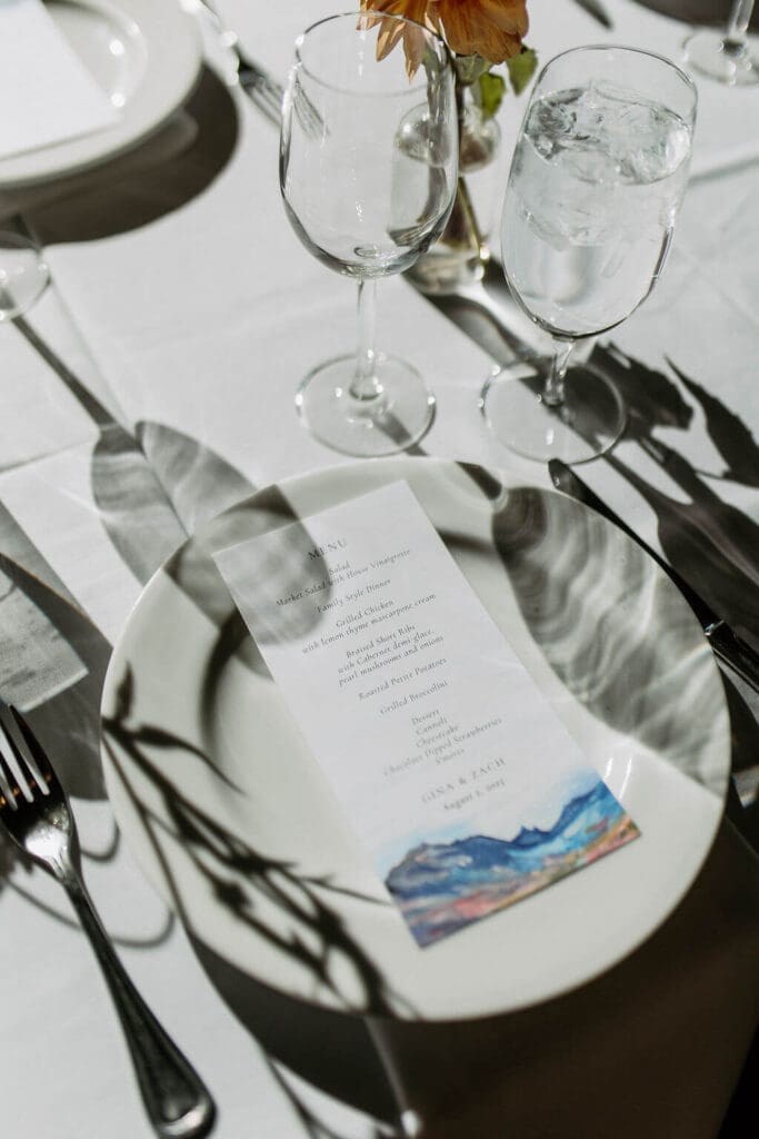 wedding dinner details