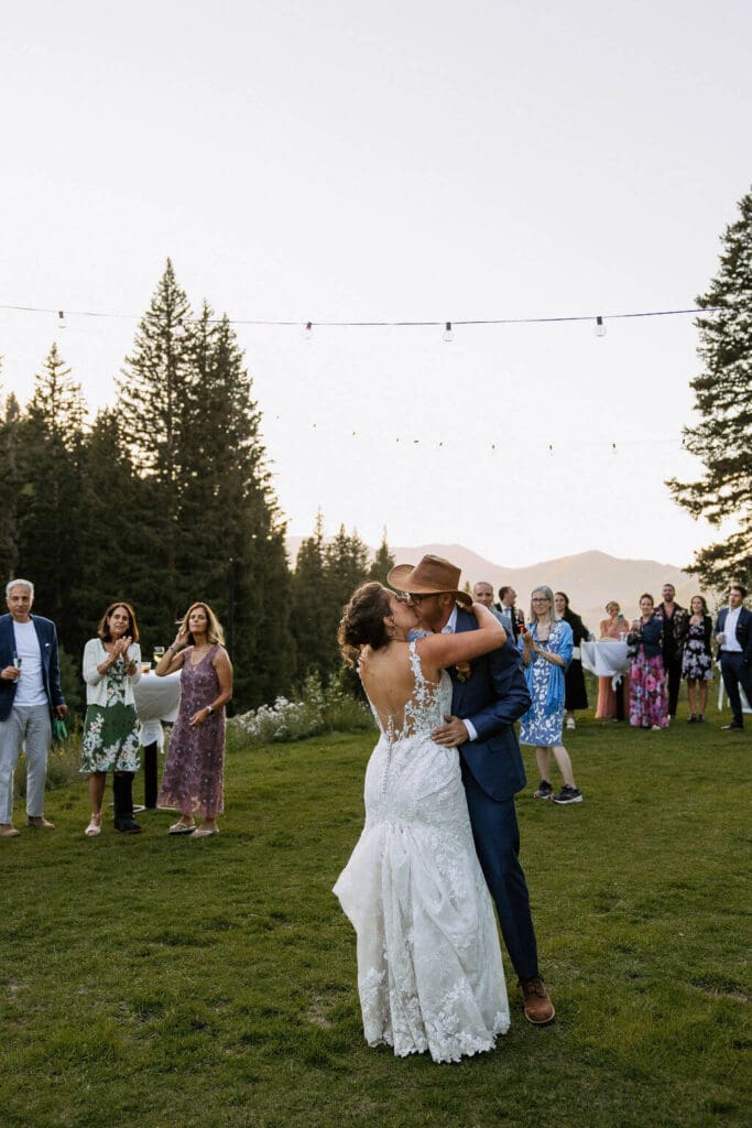 first dance at utah mountain wedding