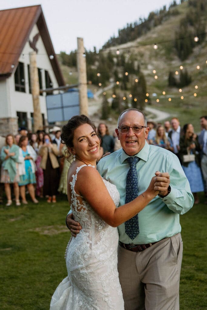 father daughter dance at solitude mountain resort wedding