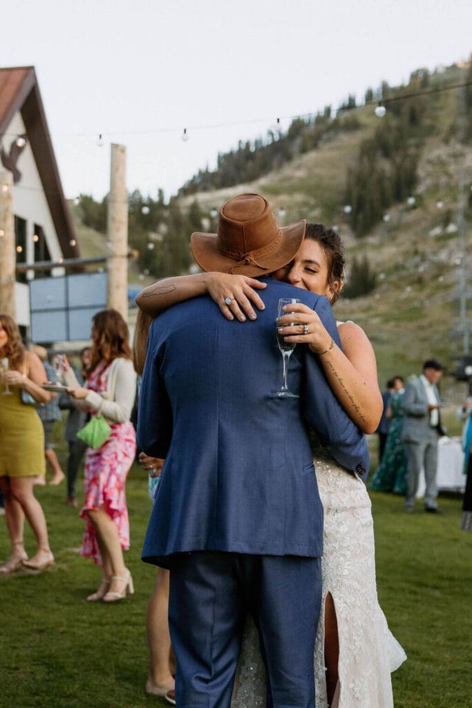 bride and groom first dance at solitude mountain resort