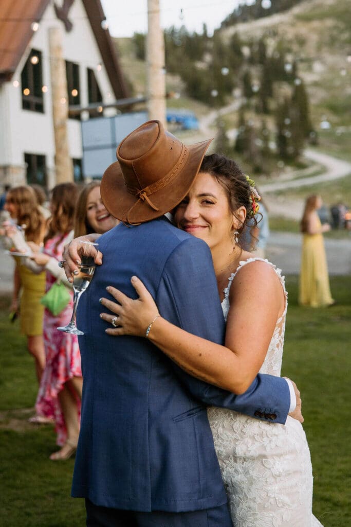 bride and groom first dance at solitude mountain resort wedding