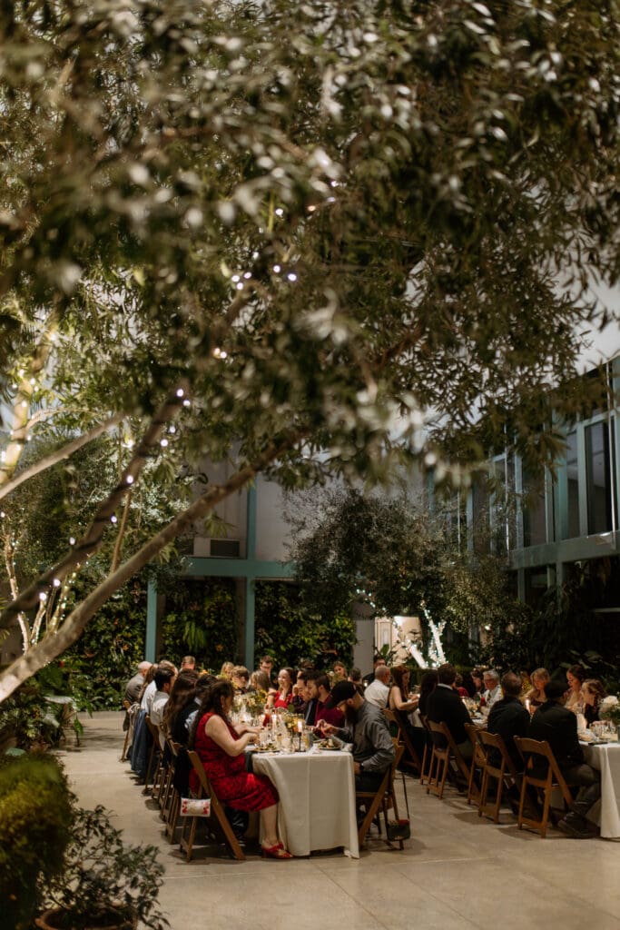 intimate wedding reception at red butte garden