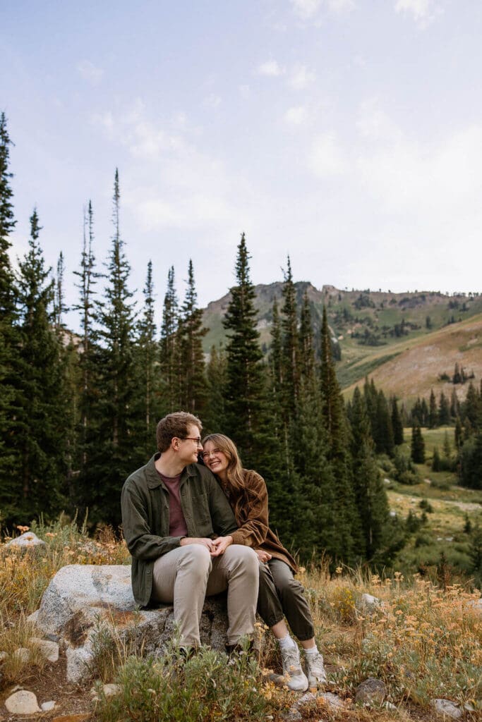 mountain engagement photo