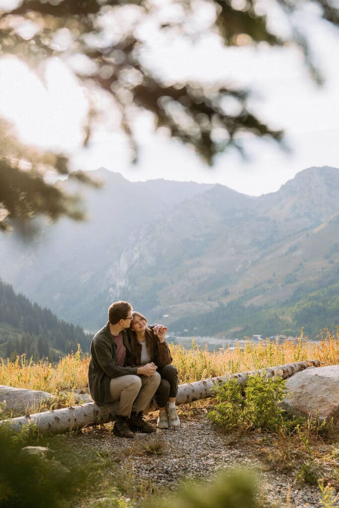 mountain engagement photos in utah