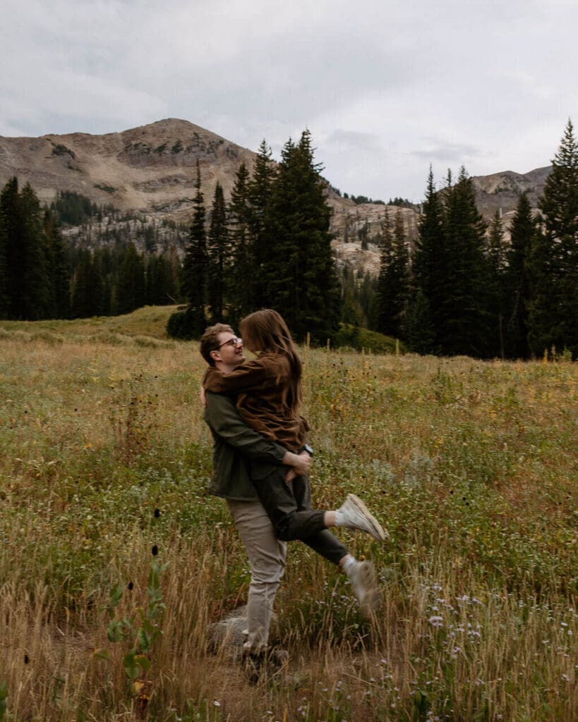 moody engagement photos