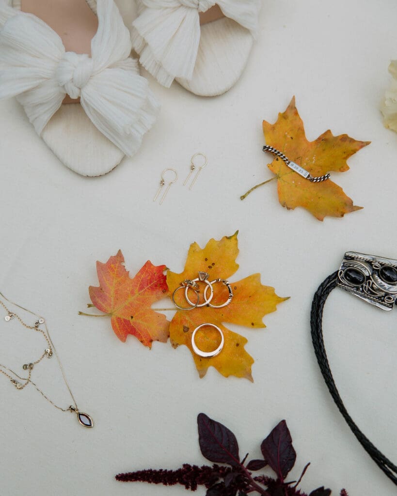 fall wedding details