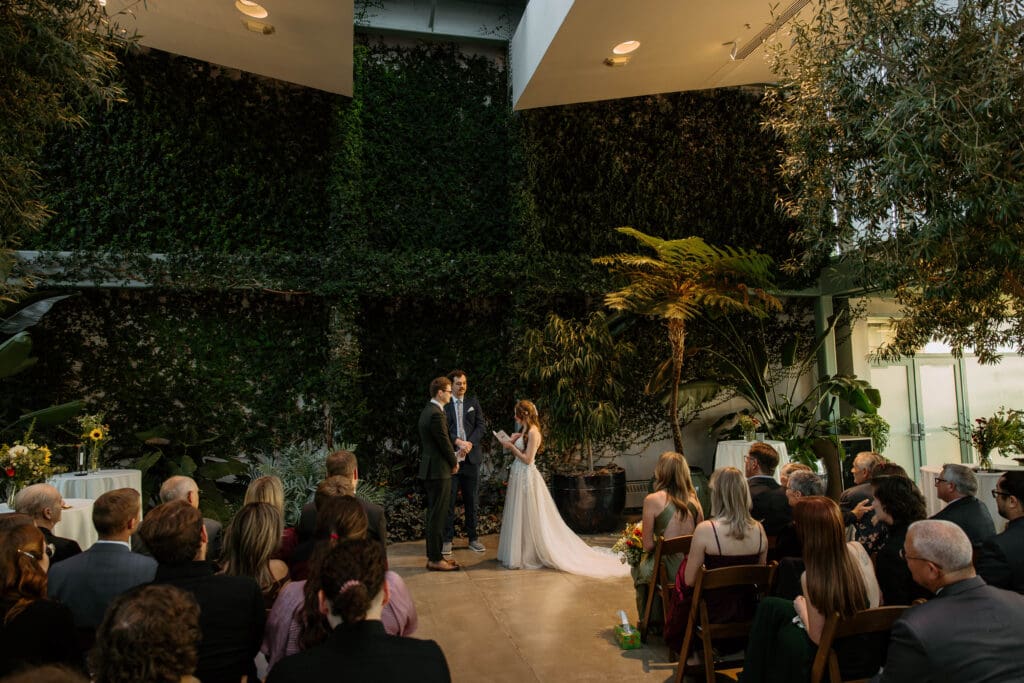 red butte garden wedding in the orangerie