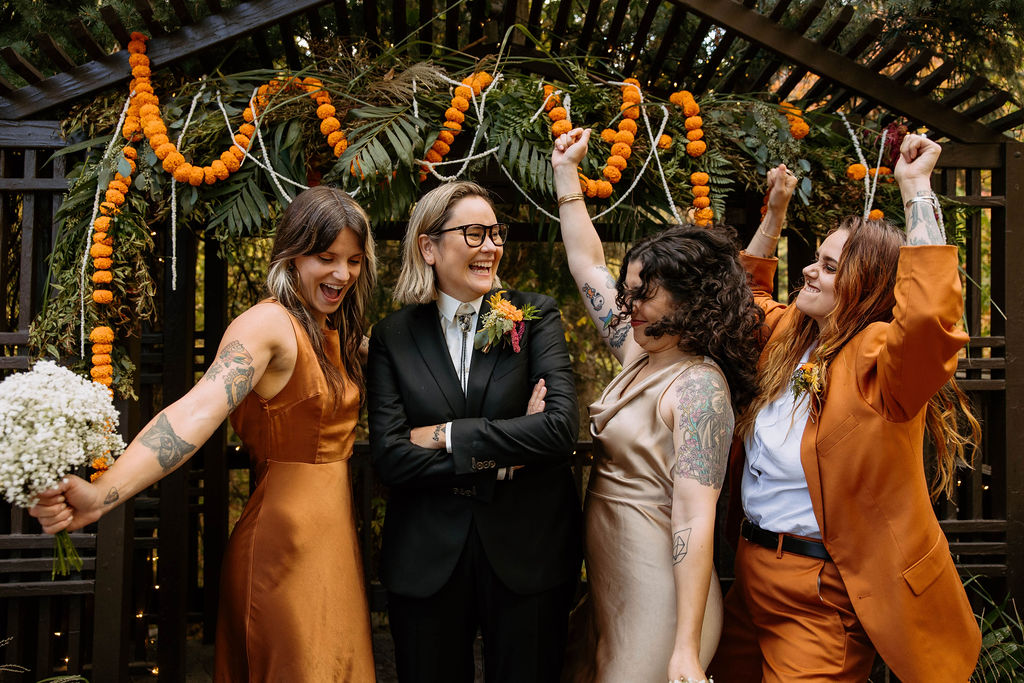 bridal party at millcreek inn