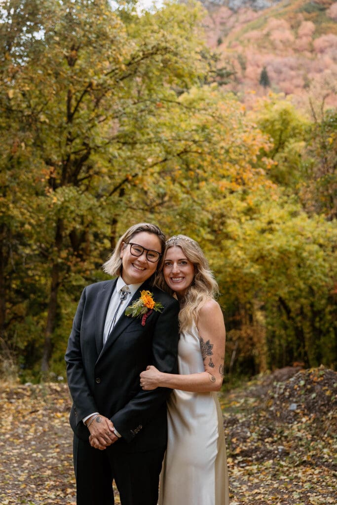 lgbtq fall mountain wedding