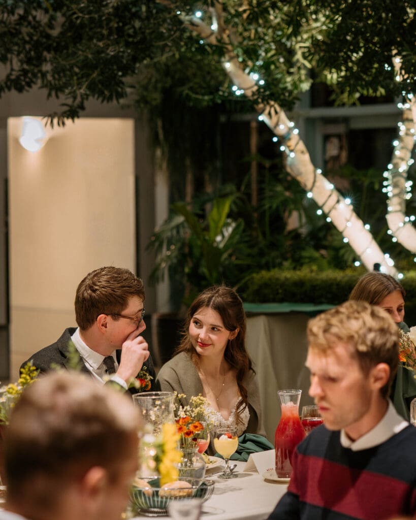 intimate wedding reception at red butte garden