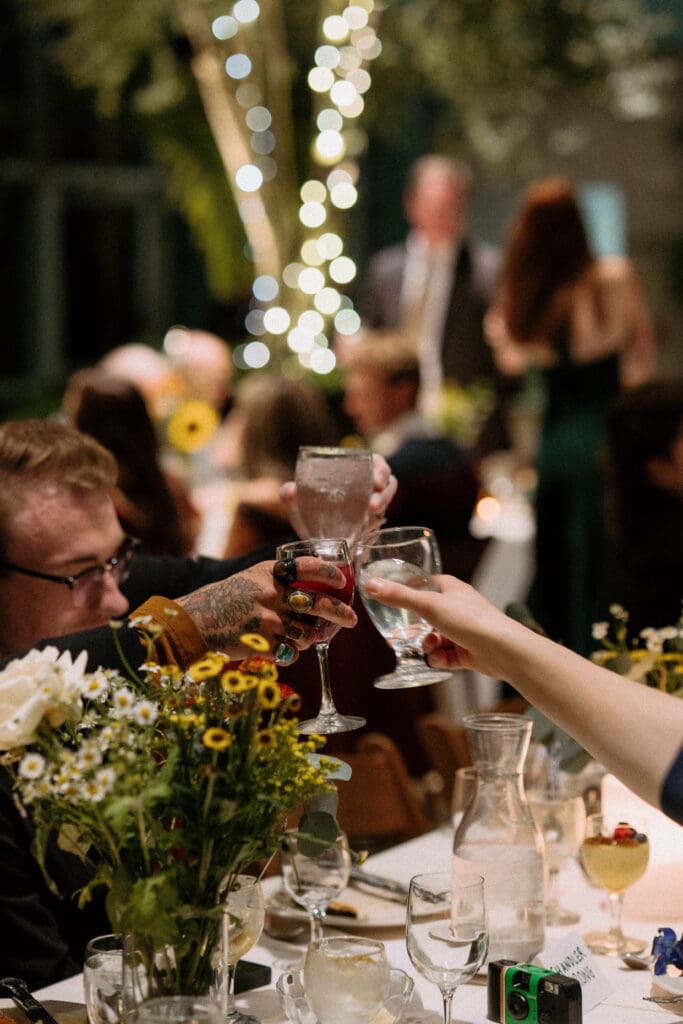 wedding dinner party at red butte garden