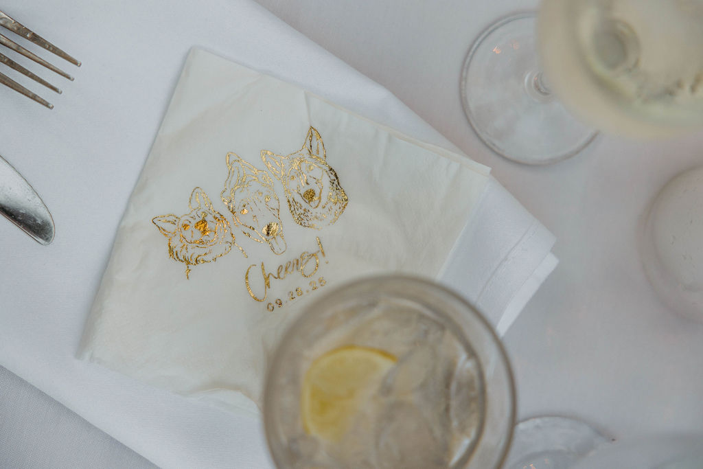 personalized wedding cocktail napkins