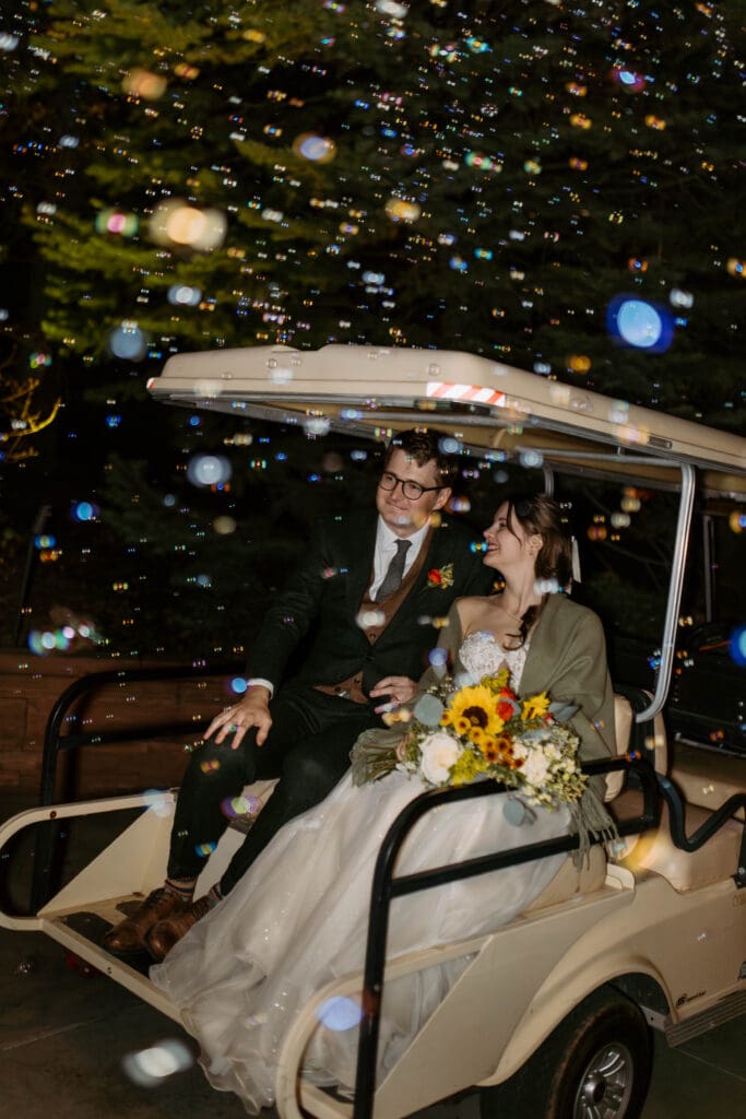 wedding bubble send off at red butte garden