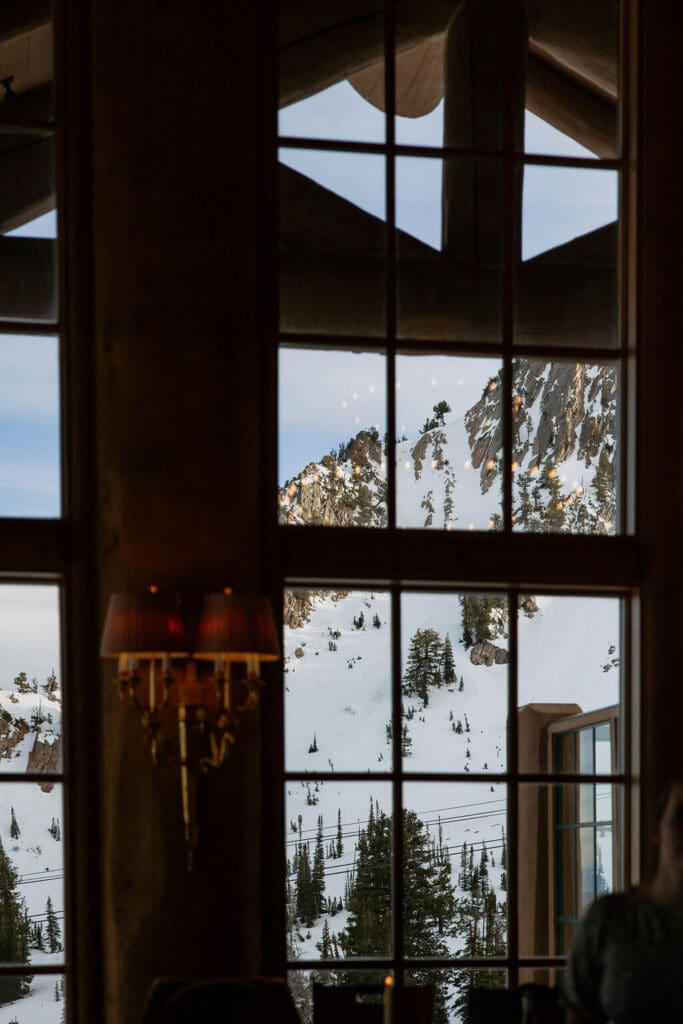 winter wedding at snowbasin ski resort