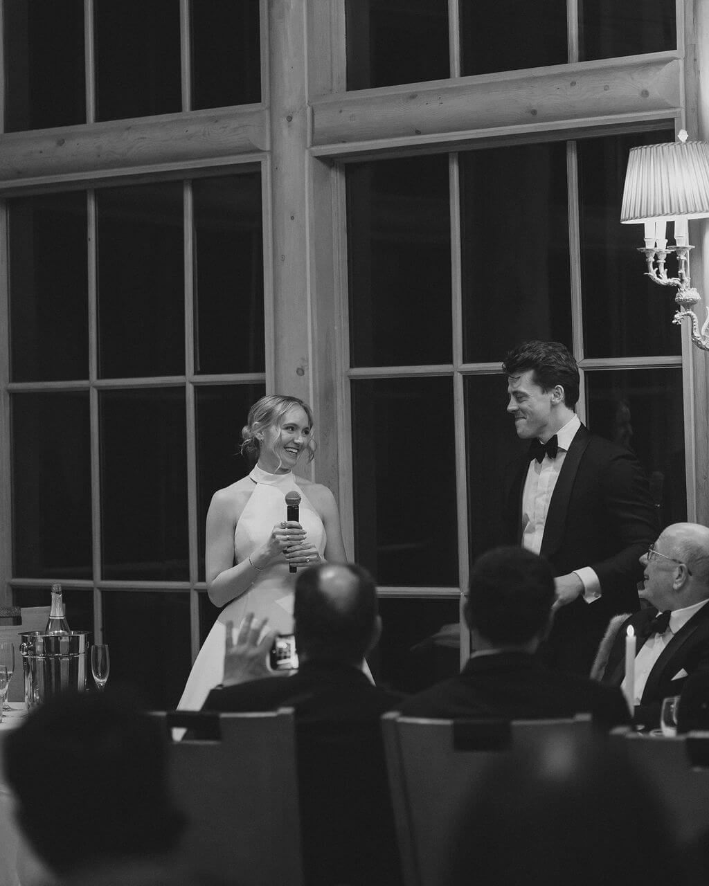 winter wedding reception at snowbasin resort