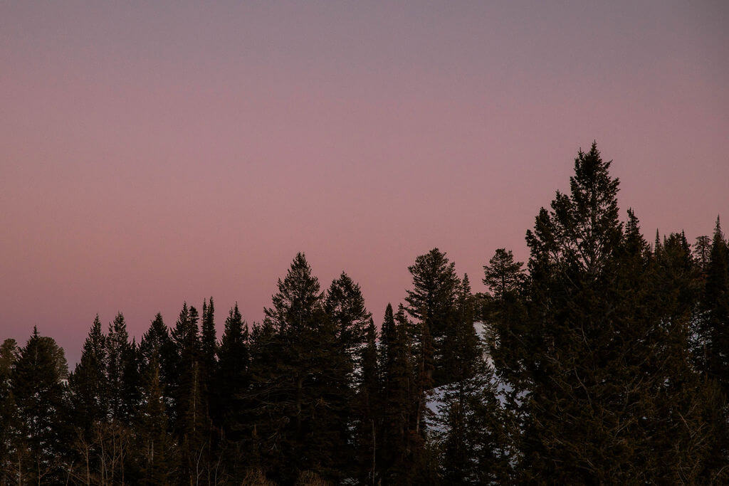 sunset at powder mountain in utah