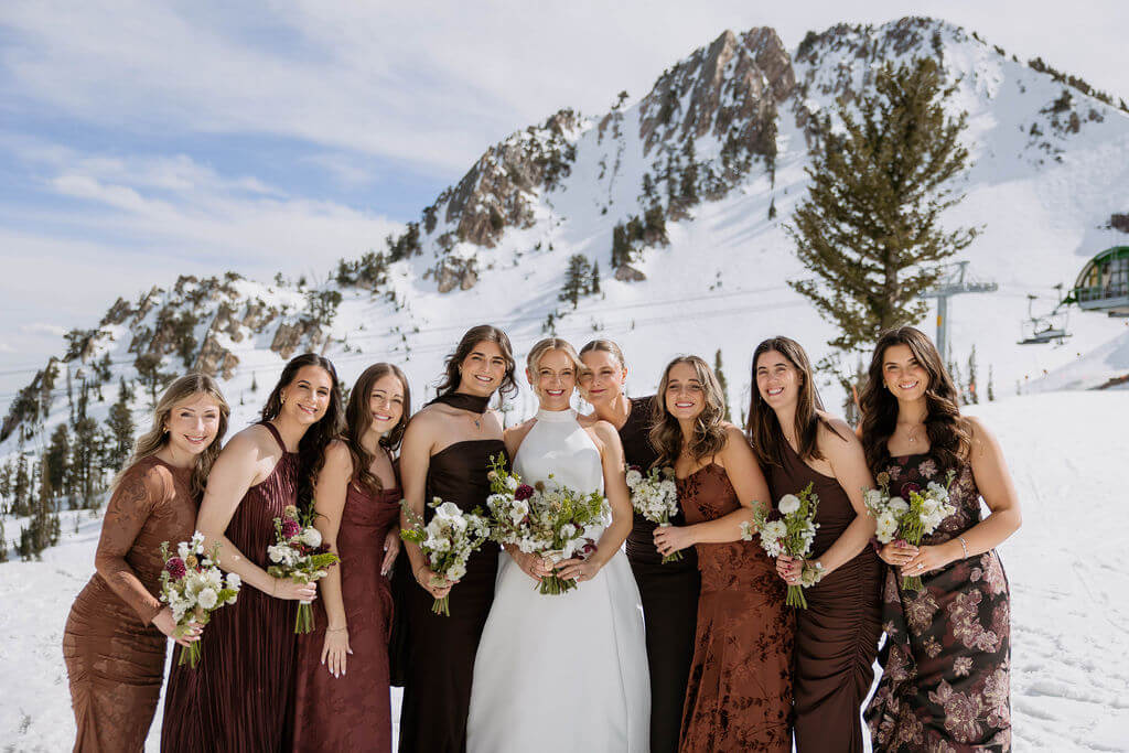 bridal party at snowbasin resort