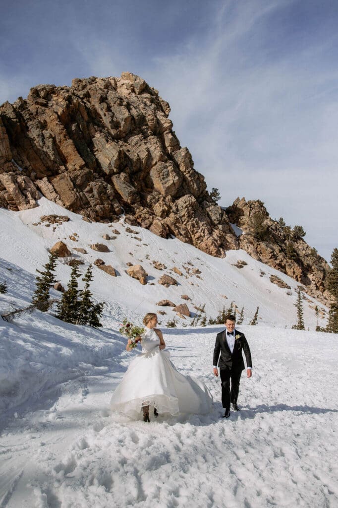 winter wedding in utah