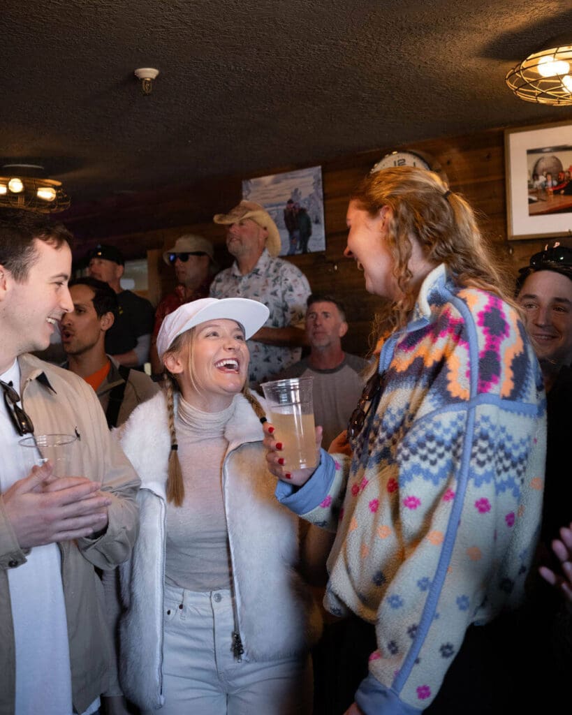 party in powder keg at powder mountain ski resort