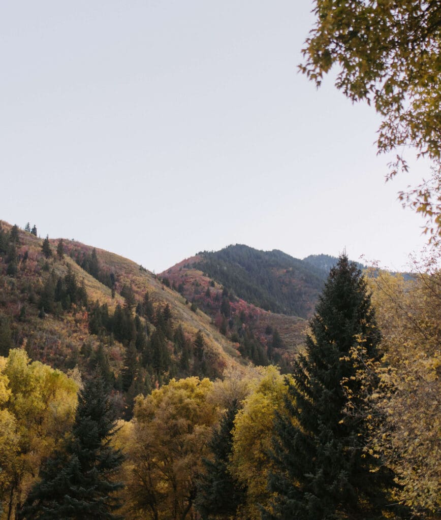 utah mountains in the fall