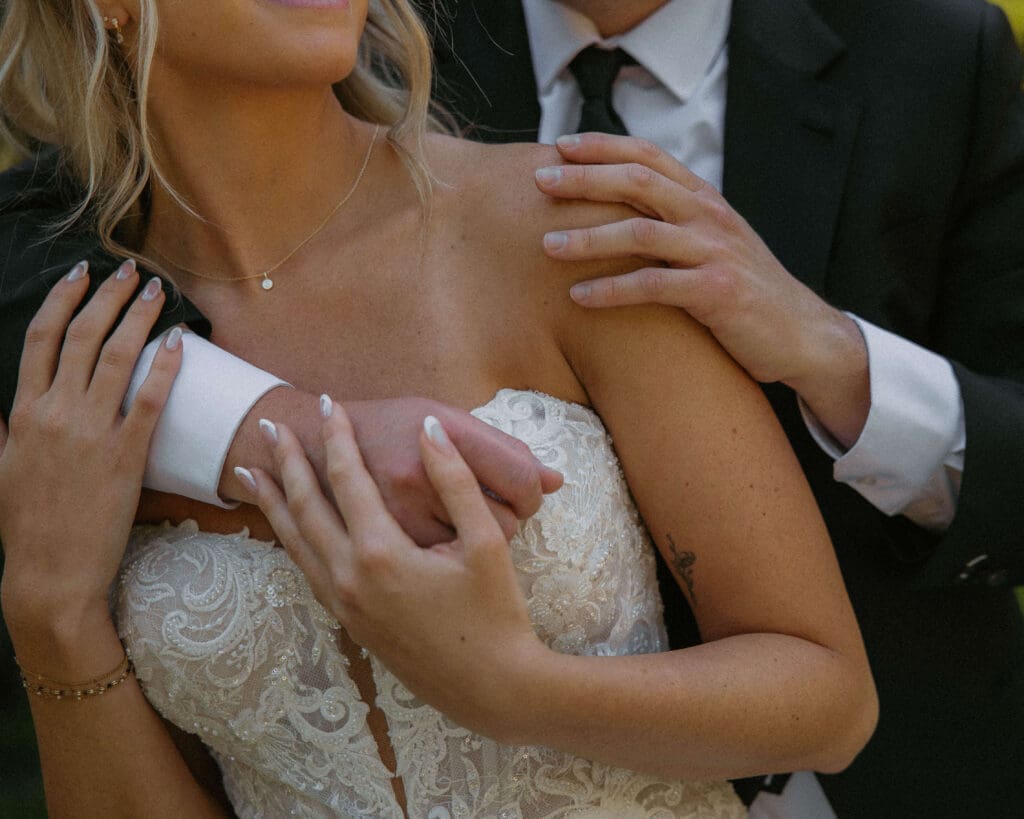 bride and groom intimate wedding photos